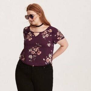 Torrid Georgette Keyhole Blouse